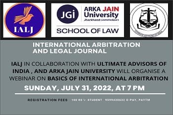 Webinar On Basics Of International Arbitration