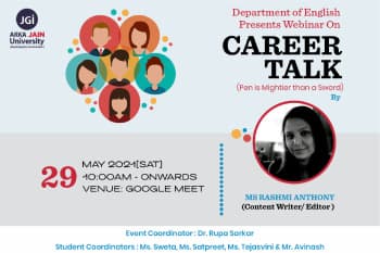 Webinar on Career Talk on -Pen is Mightier than a Sword