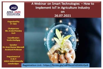 Webinar on Smart Technologies – How To Implement IoT In Agriculture Industry