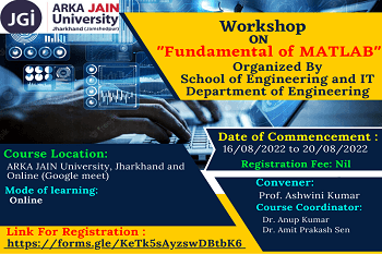Workshop On Fundamental Of Matlab